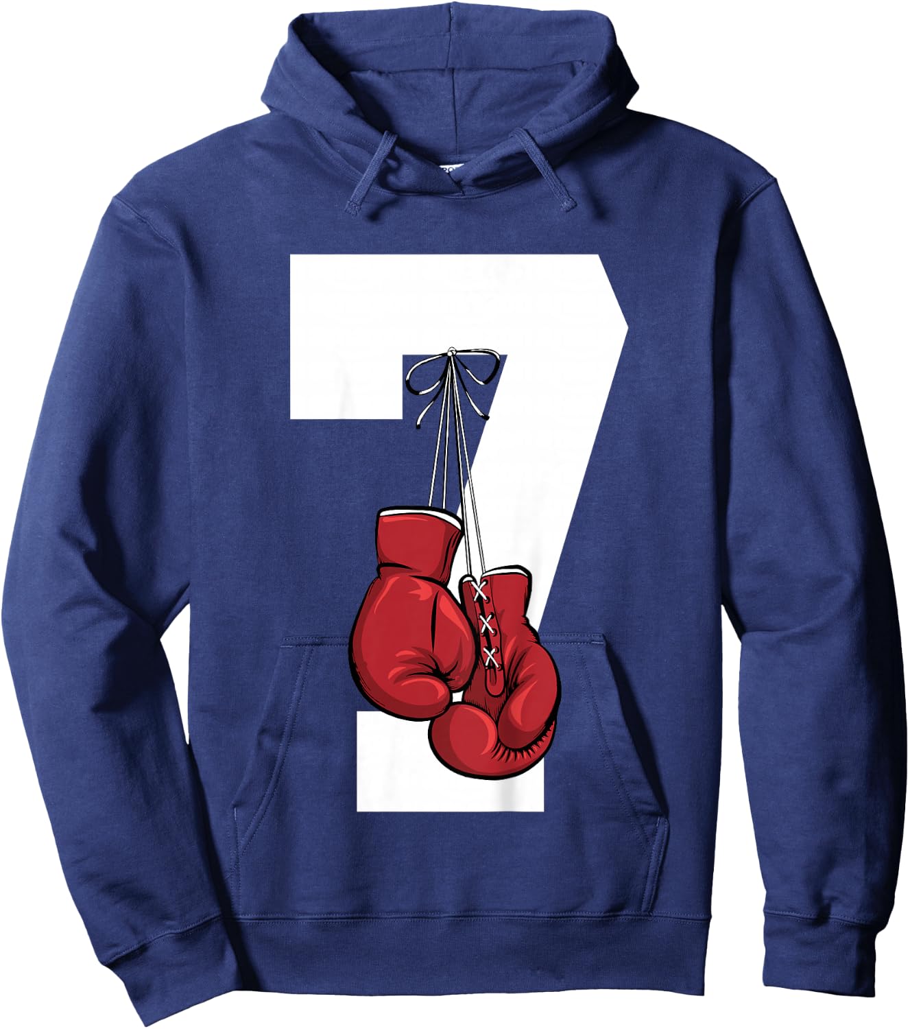 Boxing 7 Year Boxer 7th Birthday Hoodie - Hoodie | Navy