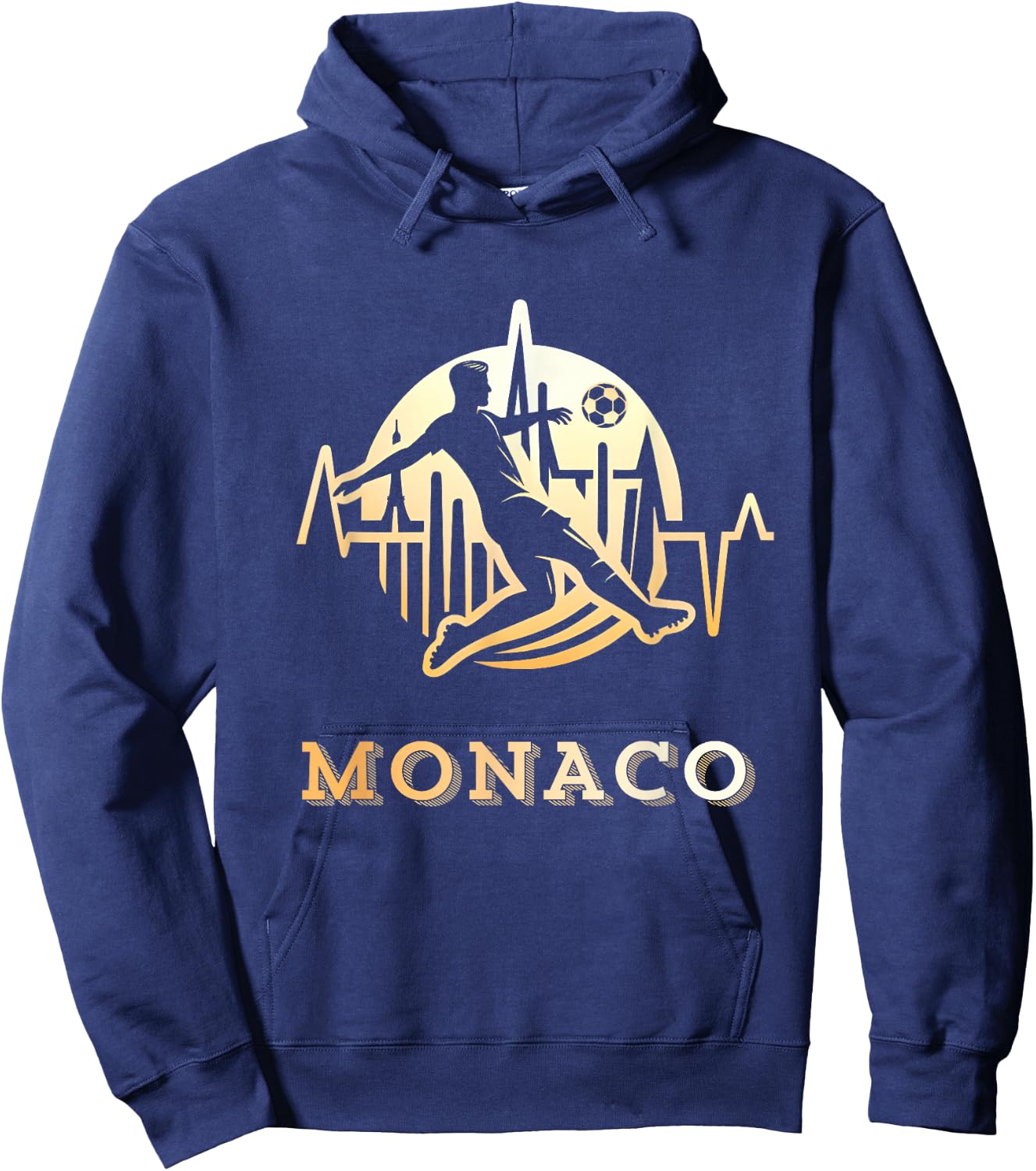Gift Supporter Monaco Football Monegasque , Black, S Hoodie - Hoodie | Navy