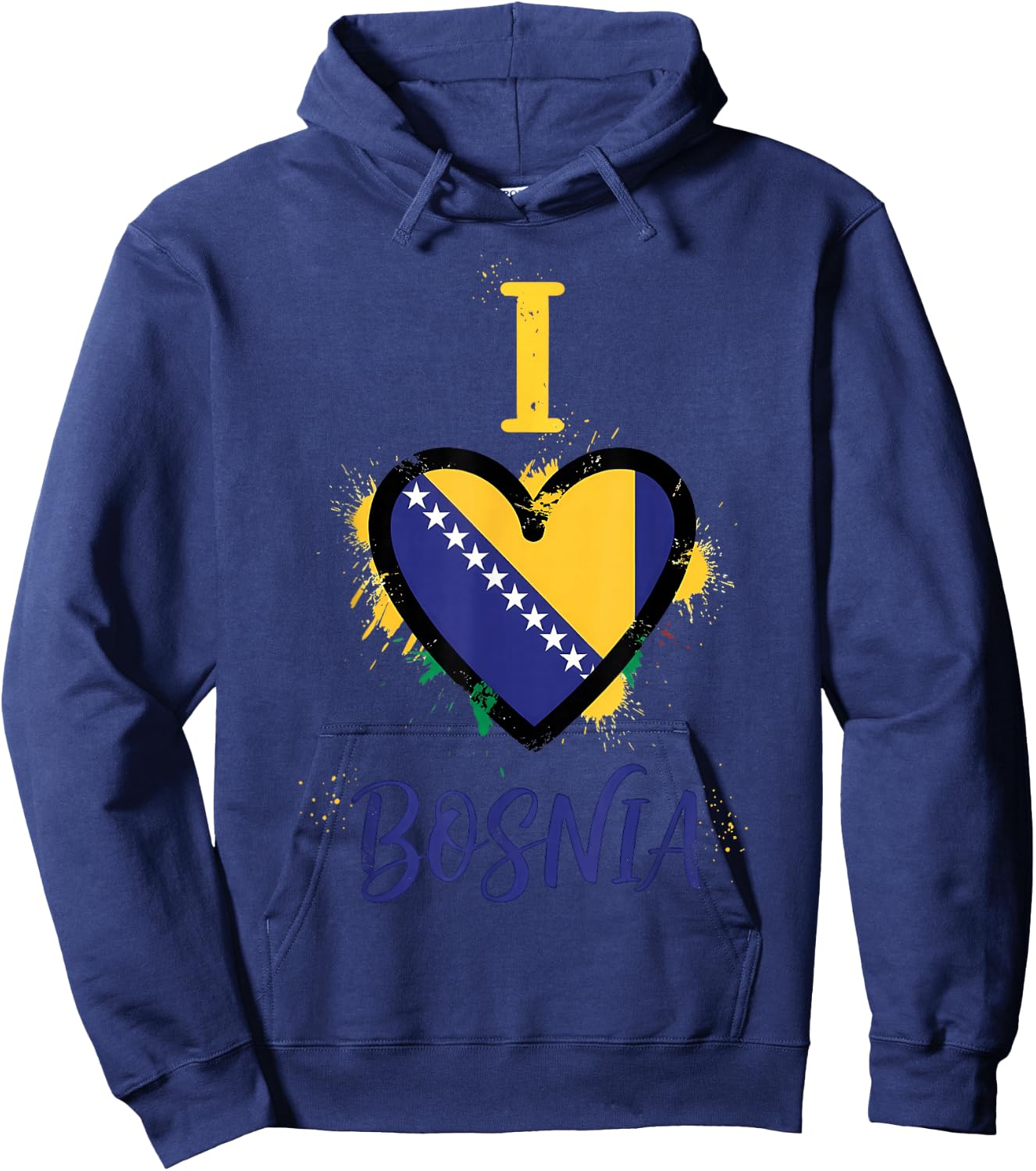 Bosnia Flag Bosnia and Herzegovina Roots Hoodie - Hoodie | Navy