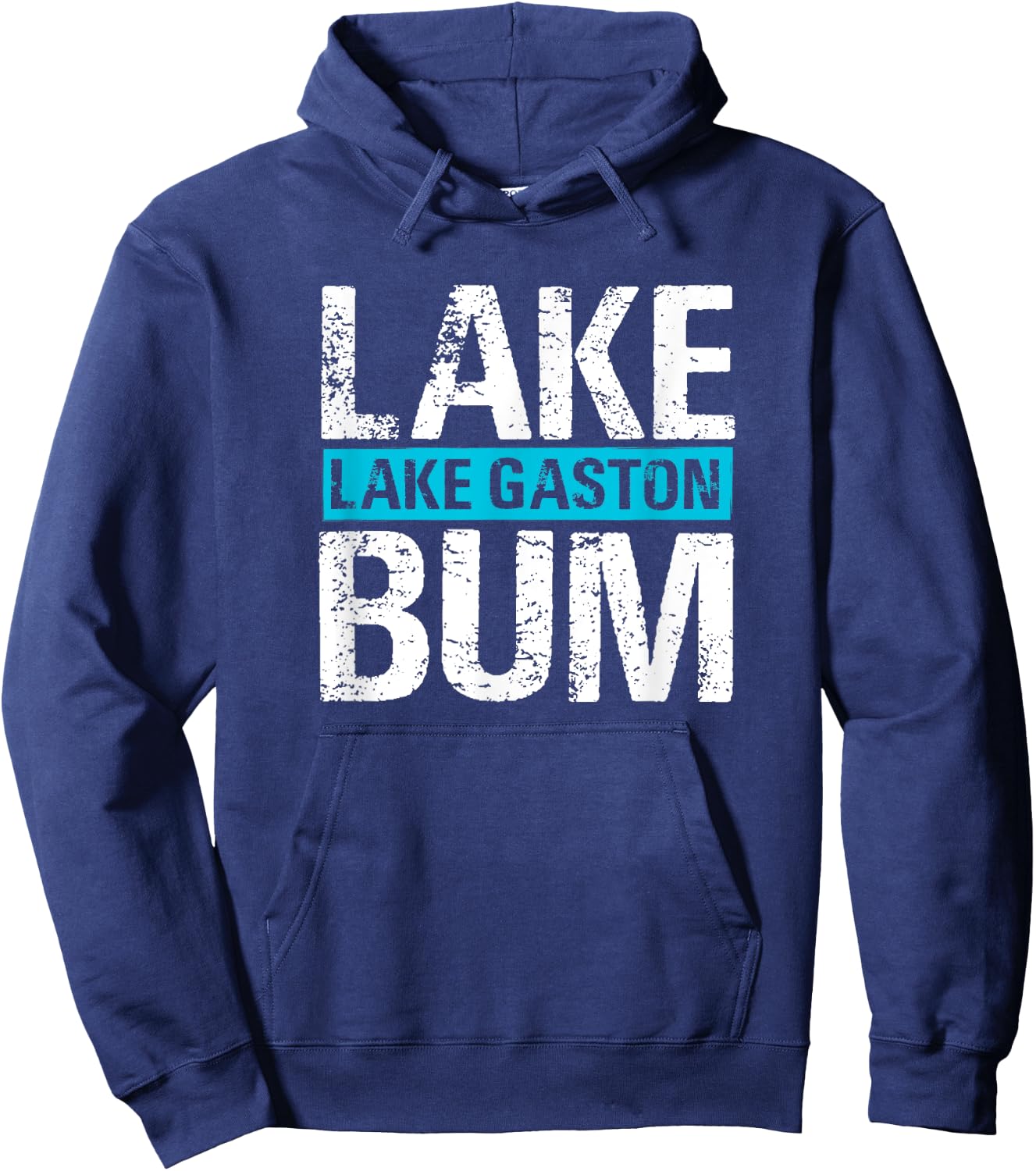 Lake Gaston Lake Bum | Vintage Lake Life Hoodie - Hoodie | Navy