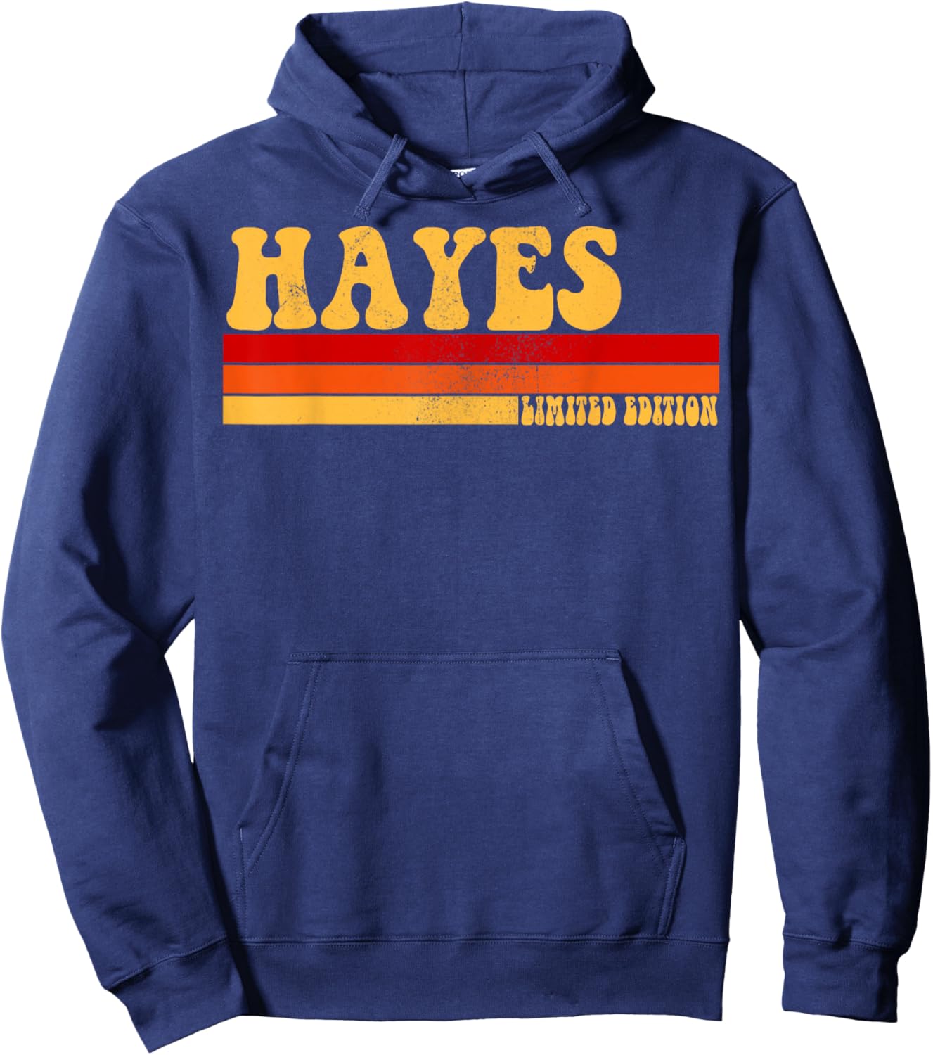 HAYES Name Personalized Idea Men Retro Vintage HAYES Hoodie - Hoodie | Navy