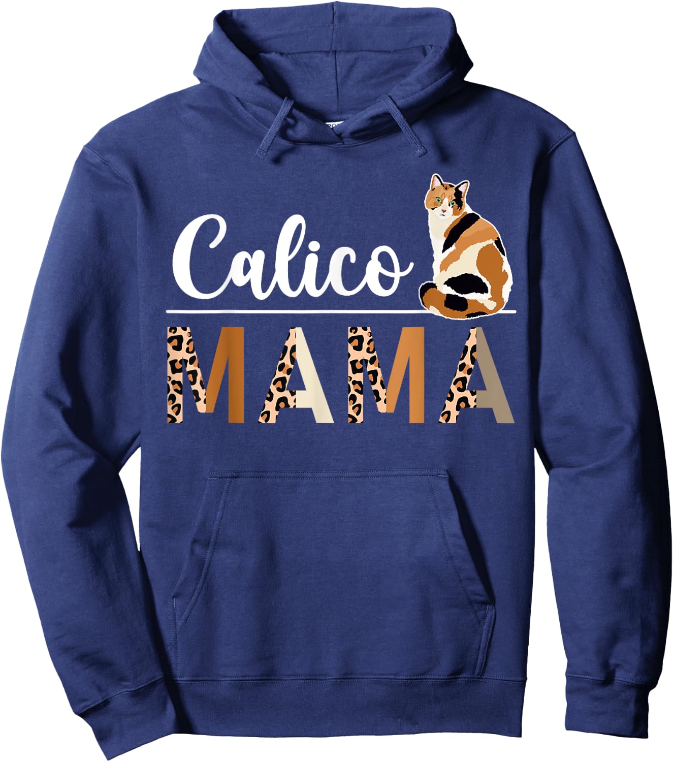 Calico Cat Lover Calico Cat Mom Cat-Themed Girls Hoodie - Hoodie | Navy