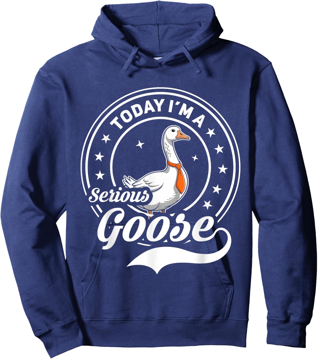 Today I'm A Serious Goose Funny Goose Meme Hoodie - Hoodie | Navy