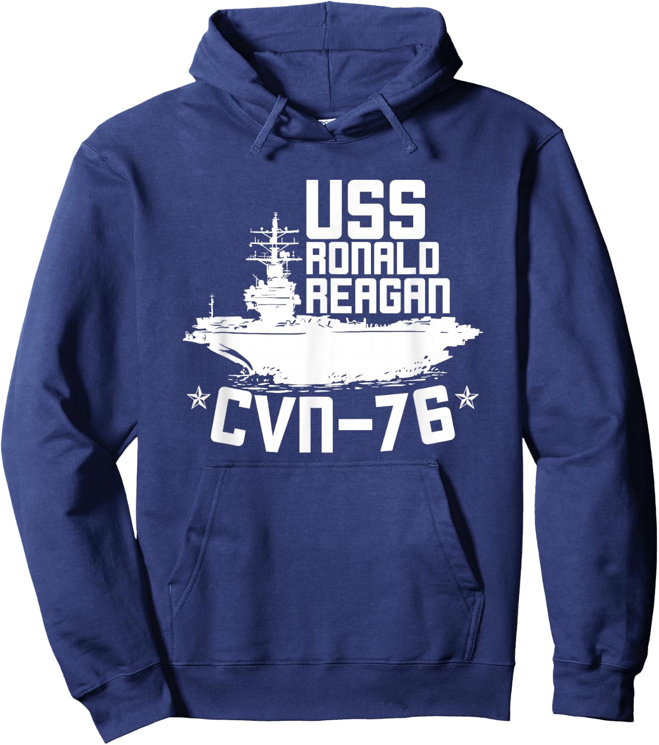 US Military Veteran Gift USS Ronald Regan CVN-76 Aircraft Carrier For A Veteran - Men's Black Classic Fit Short Sleeve - Small Hoodie - Hoodie | Navy