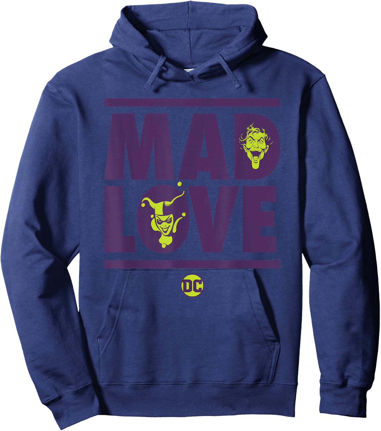 Batman Valentine's Day Joker Harley Quinn Mad Love Hoodie - Hoodie | Navy