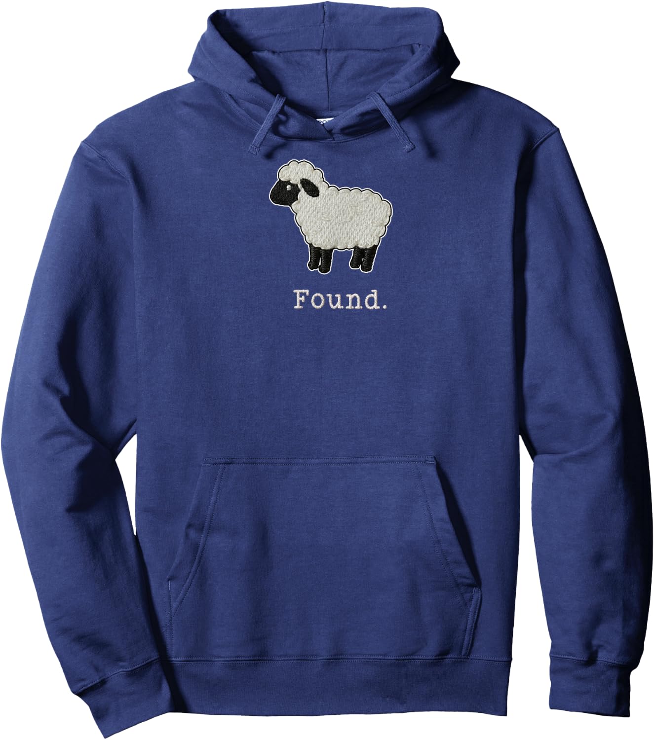 Found Minimalist Sheep Christian Psalm 23 Lamb Christian Hoodie - Hoodie | Navy