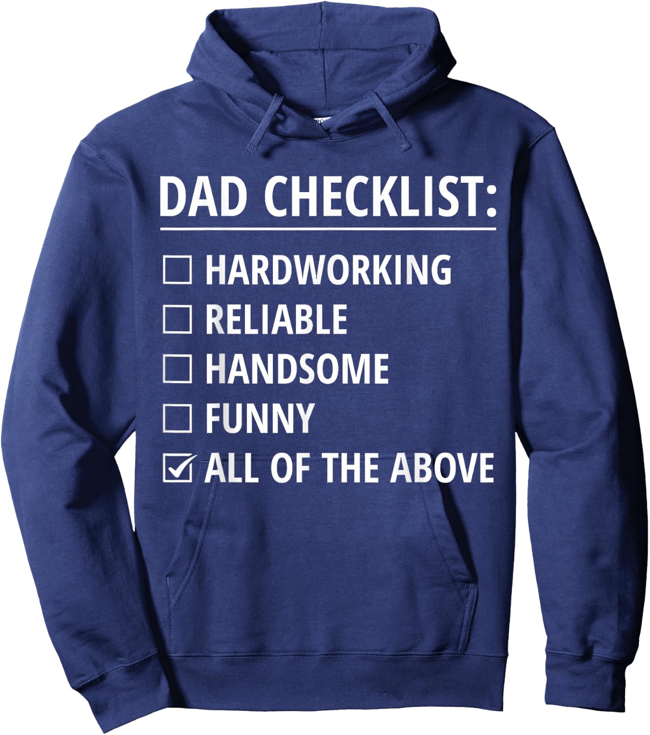 Dad Checklist Funny Father's Day Husband Dad Jokes Hoodie - Hoodie | Navy