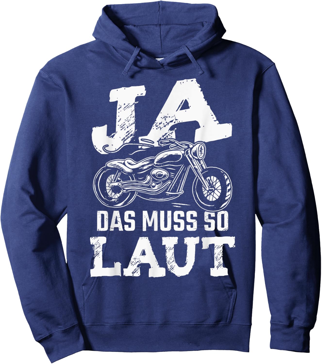 Ja das muss so laut Chopper Motorrad Hoodie - Hoodie | Navy