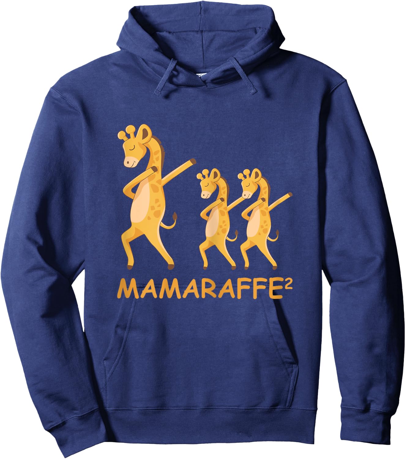 Dabbing Mamaraffe Giraffe Mom of Twins Hoodie - Hoodie | Navy