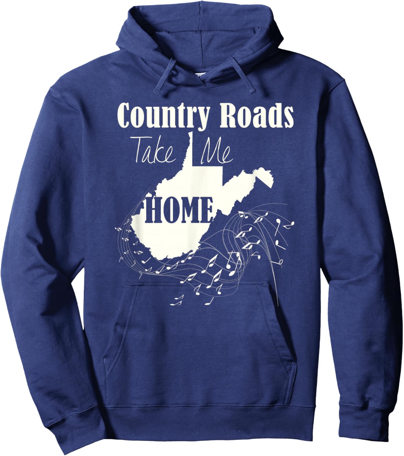 West Virginia Pride "Country Roads Take Me Home" Hoodie - Hoodie | Navy