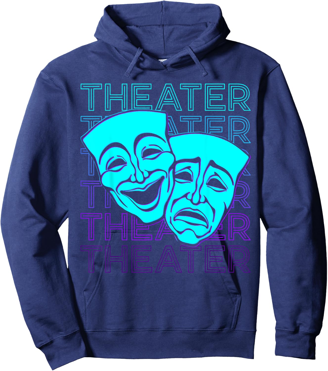 Theatermasken Retro Hoodie - Hoodie | Navy