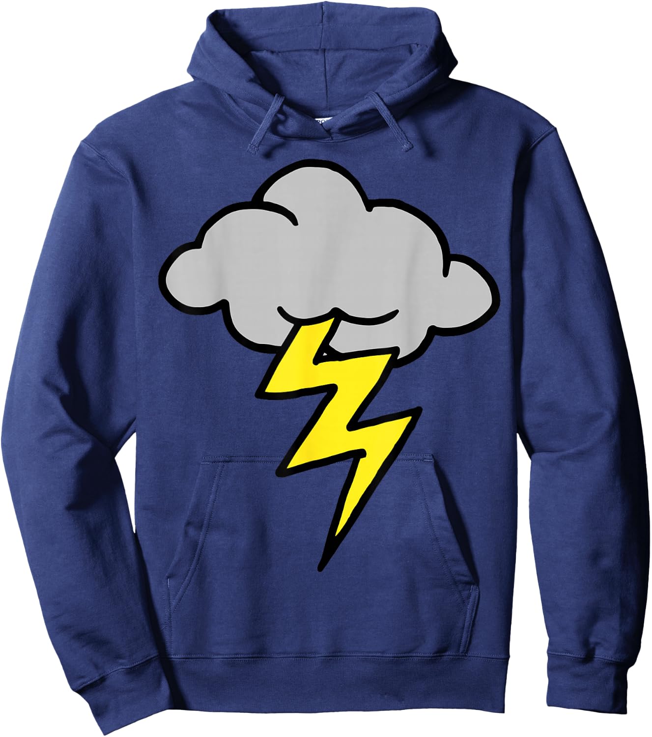 Lightning Thunder Lightning Bolt Storm Cloud Strikes Hoodie - Hoodie | Navy