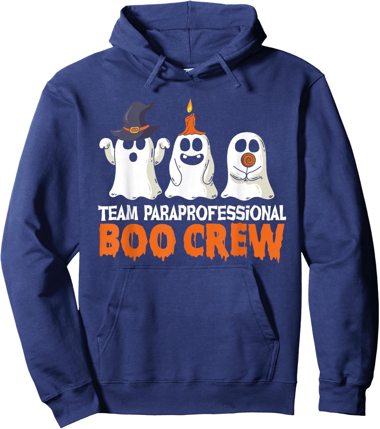 Team Paraprofessional Boo Crew Halloween Paraprofessional Hoodie - Hoodie | Navy
