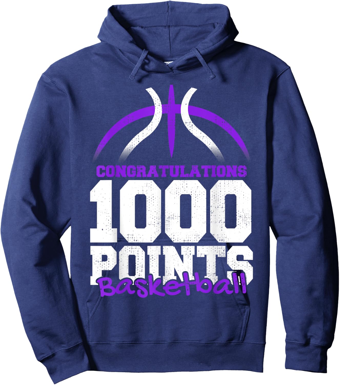 1000 Points Basketball Scorer High School Basketball Player Hoodie - Hoodie | Navy