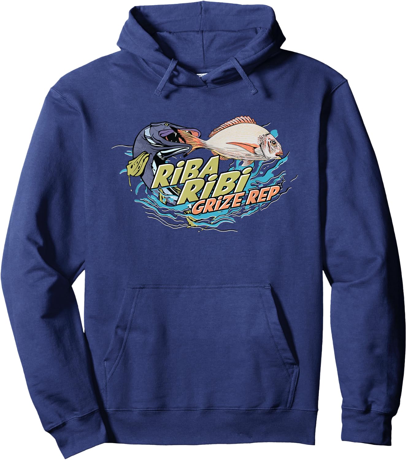 Balkan Jugo - Jugoslawien Spruch riba ribi grize rep Hoodie - Hoodie | Navy