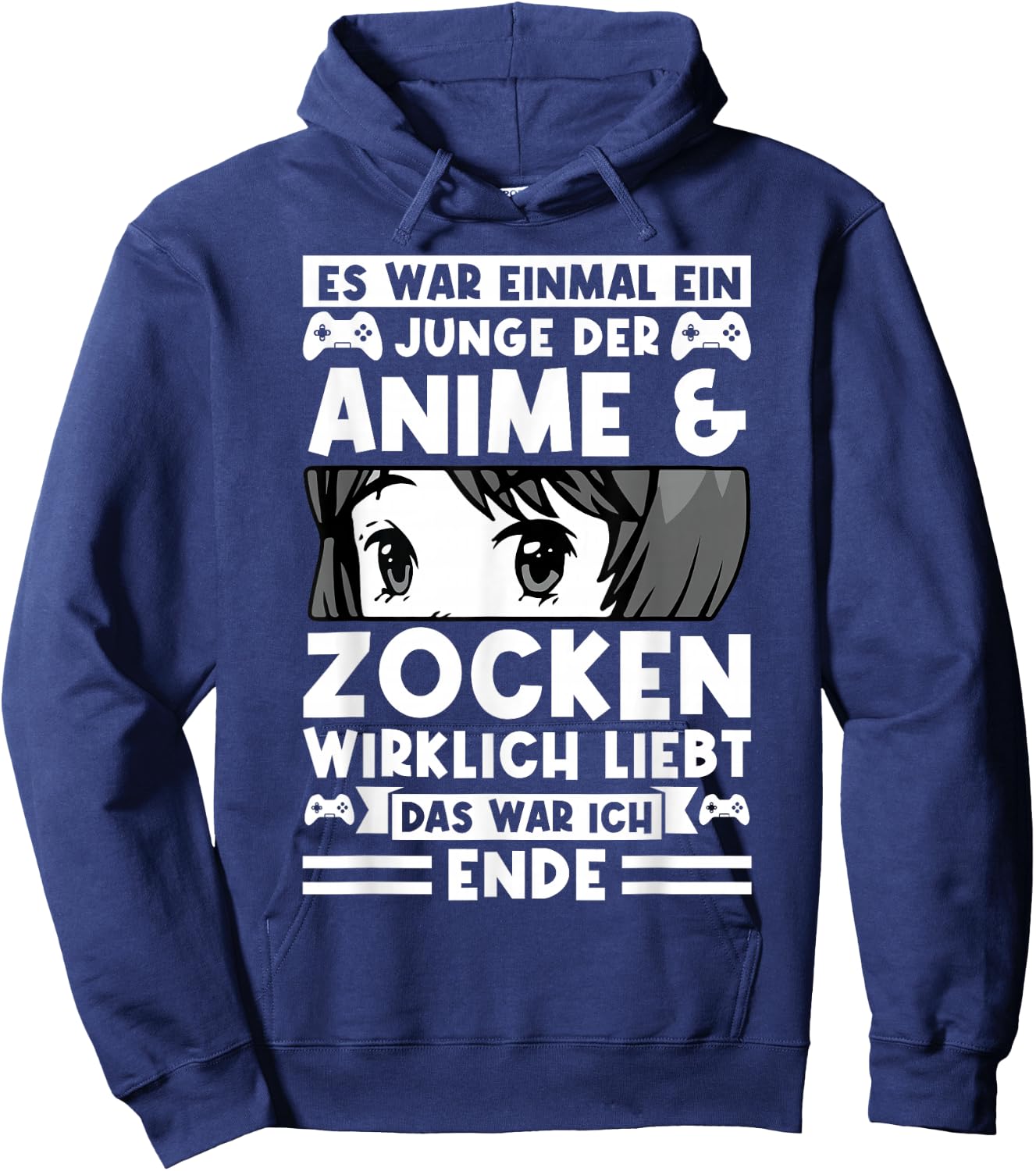 Ein Junge der Anime & Zocken liebt Anime Zocken Hoodie - Hoodie | Navy