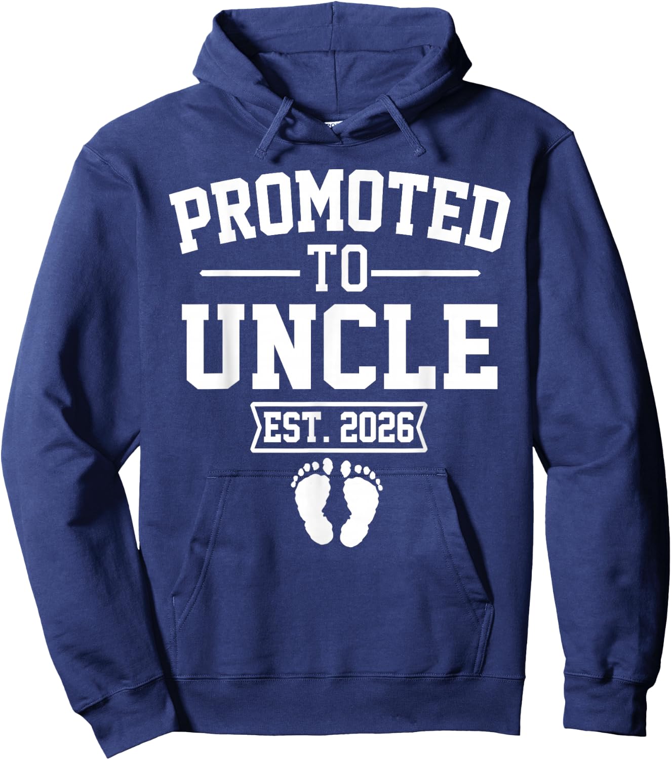 Promoted To Uncle Est 2026 Retro Soon To Be Uncle 2026 Hoodie - Hoodie | Navy