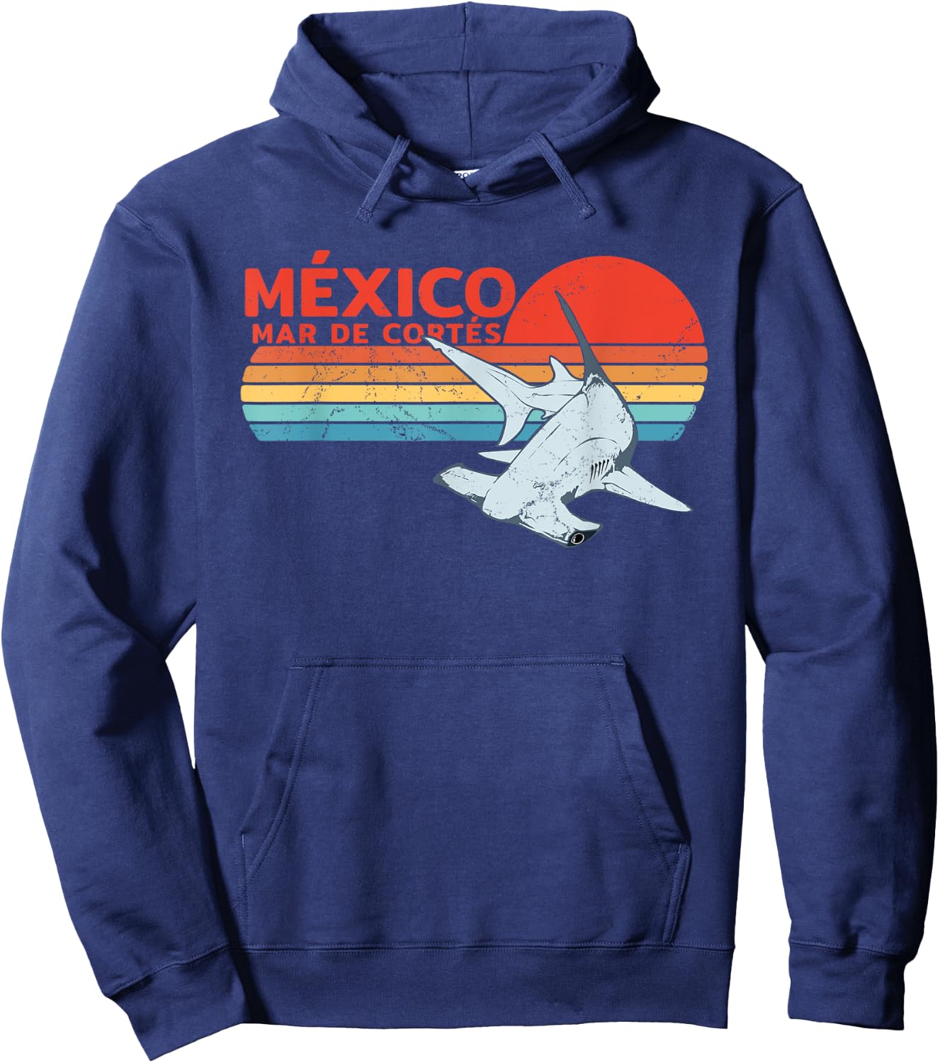 Hammerhead Shark Sea of Cortez Mexico Hoodie - Hoodie | Navy