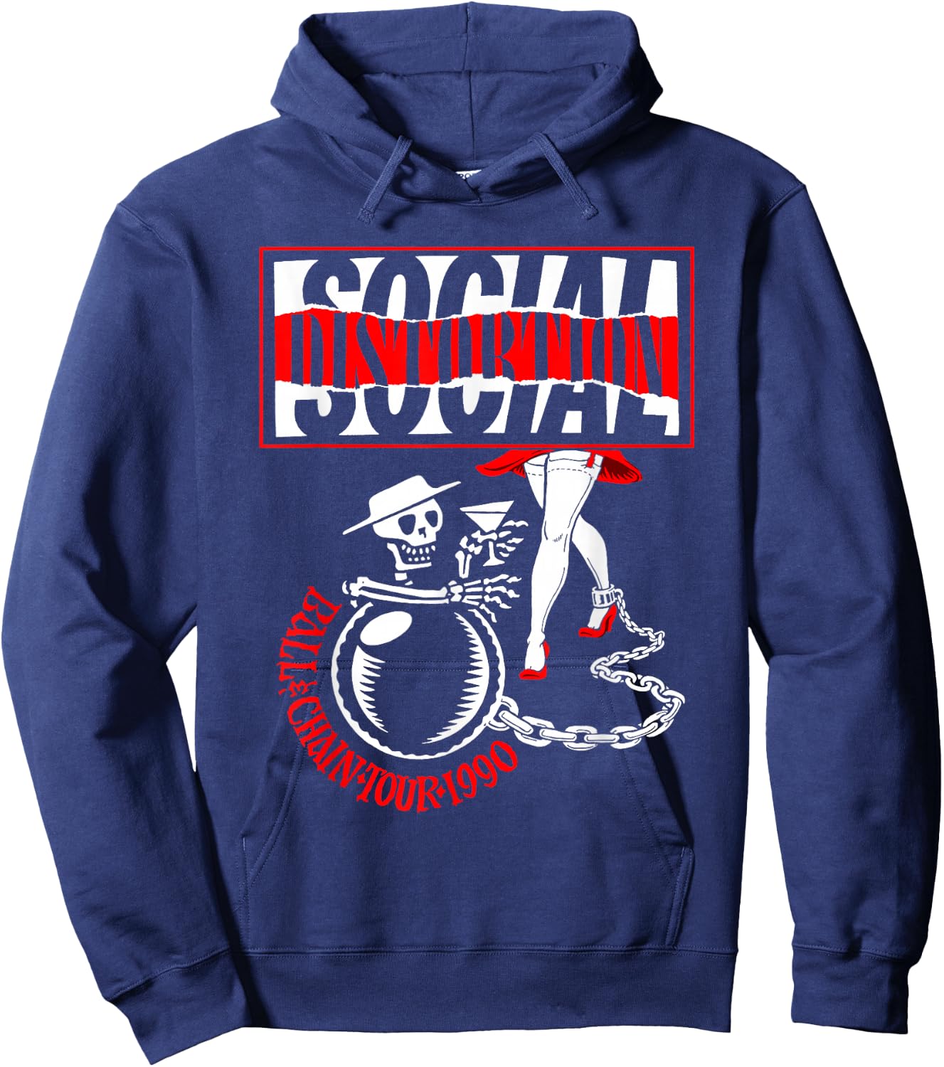 Offizielle Social Distortion Ball und Kette Hoodie - Hoodie | Navy