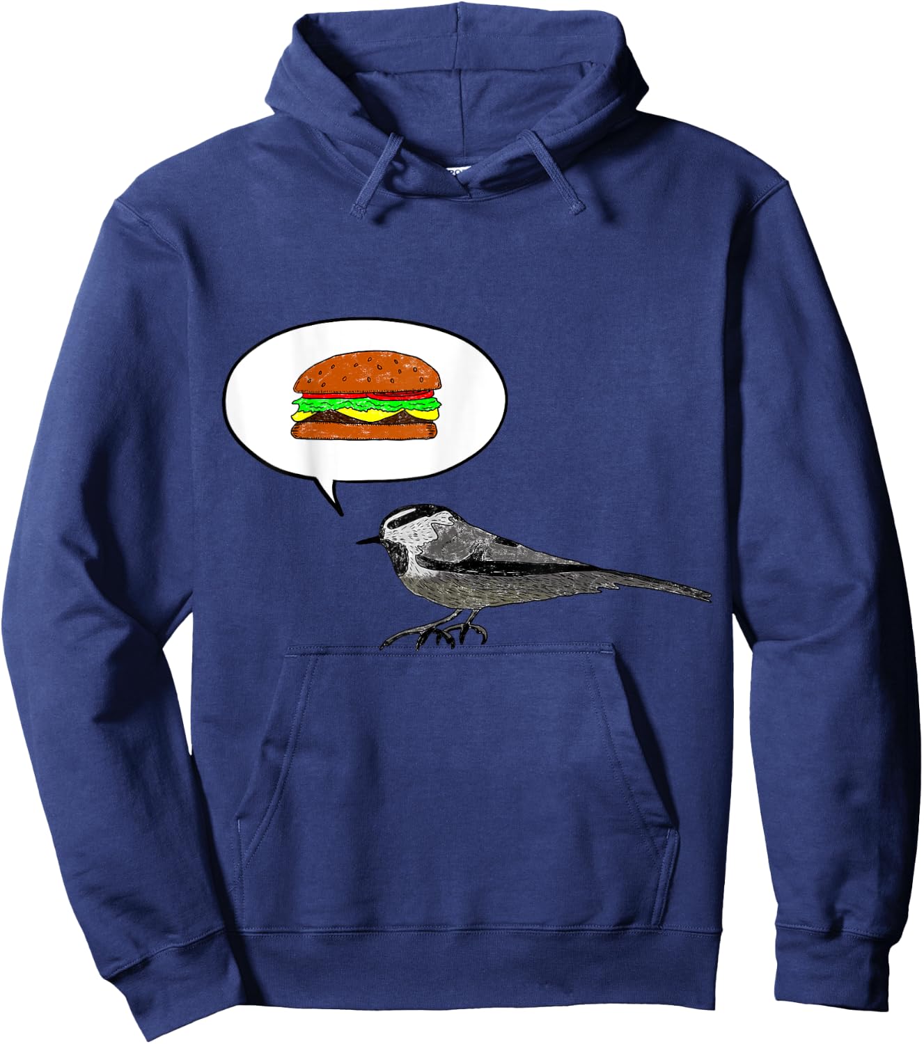 Thru Hiker - Cheeseburger Bird Mountain Chickadee PCT JMT Hoodie - Hoodie | Navy
