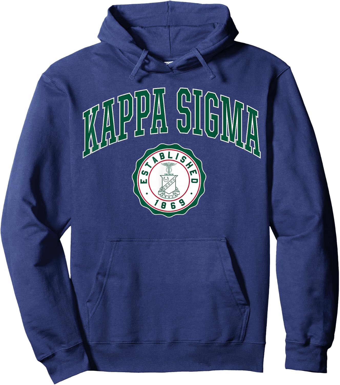 Kappa Sigma Officially Licensed Arch Over Est. 1869 Seal Hoodie - Hoodie | Navy