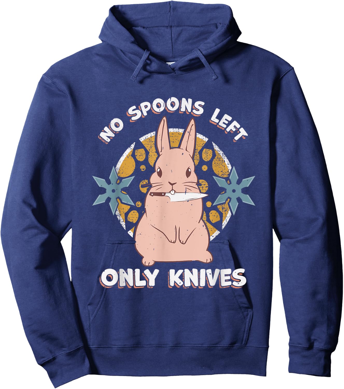 No Spoons Left Only Knives - Chronic Illness Spoonie Hoodie - Hoodie | Navy