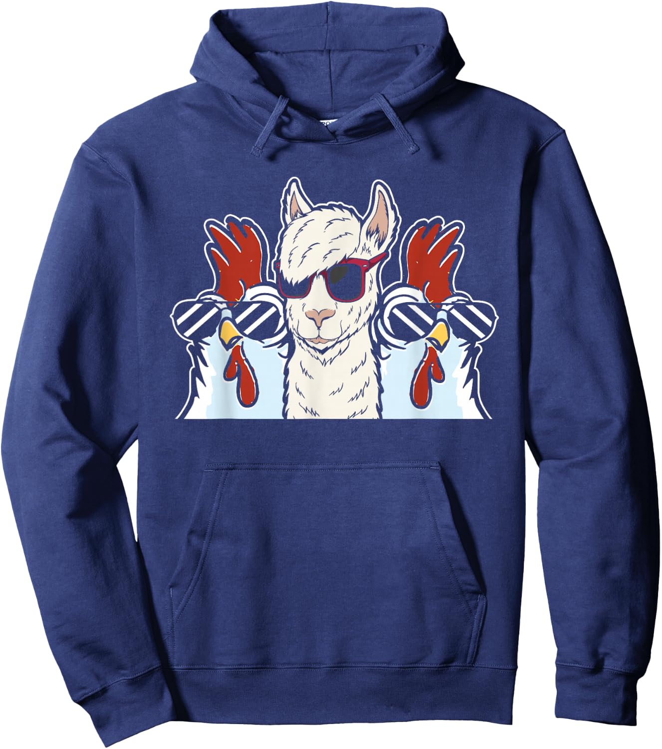 Chicken Llama Cool Alpaca - Lamaist Animal Llama Hoodie - Hoodie | Navy