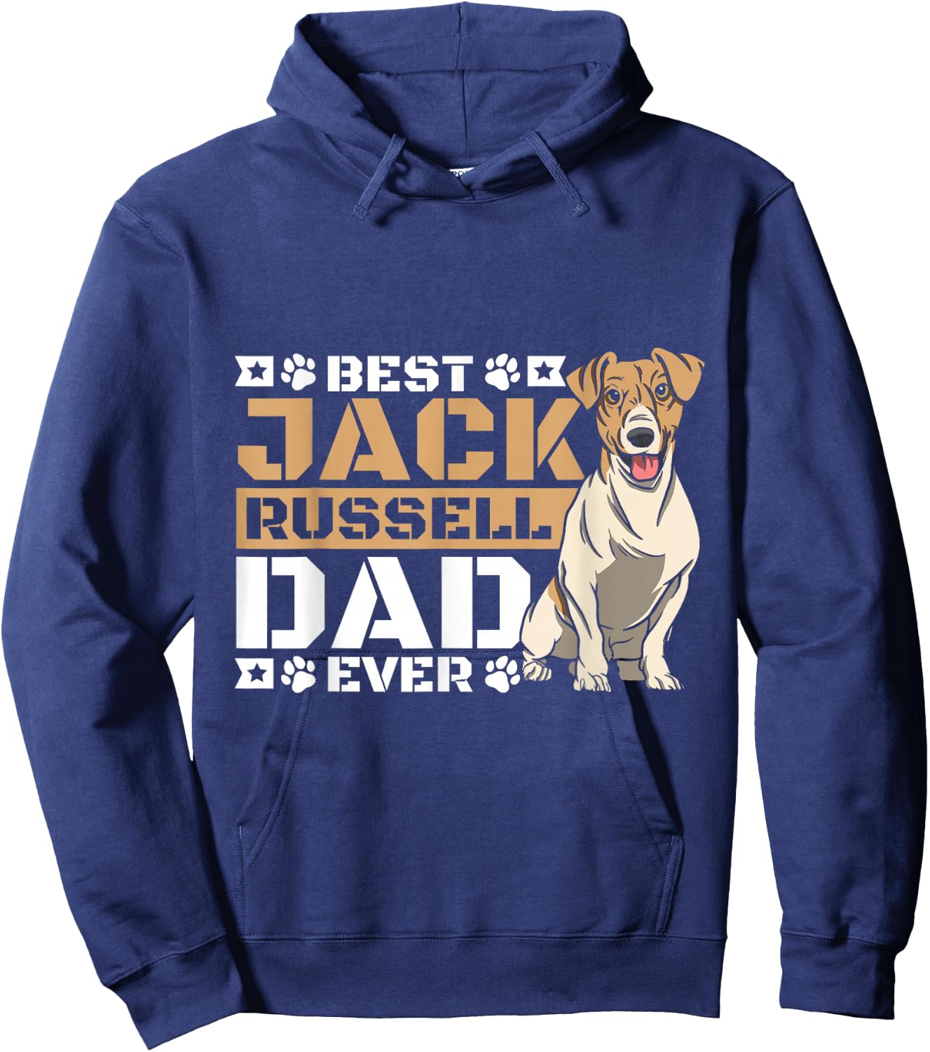 Cute Jack Russell Dog Lover Best Jack Russell Dad Hoodie - Hoodie | Navy