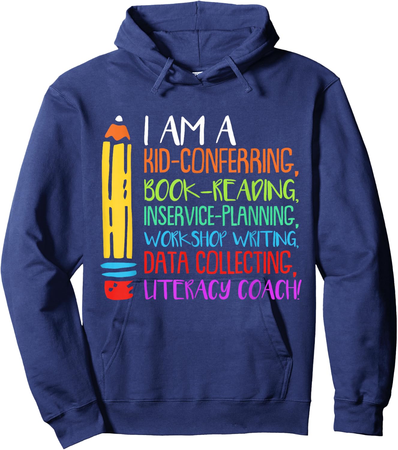 Literacy Coach Hoodie - Hoodie | Navy