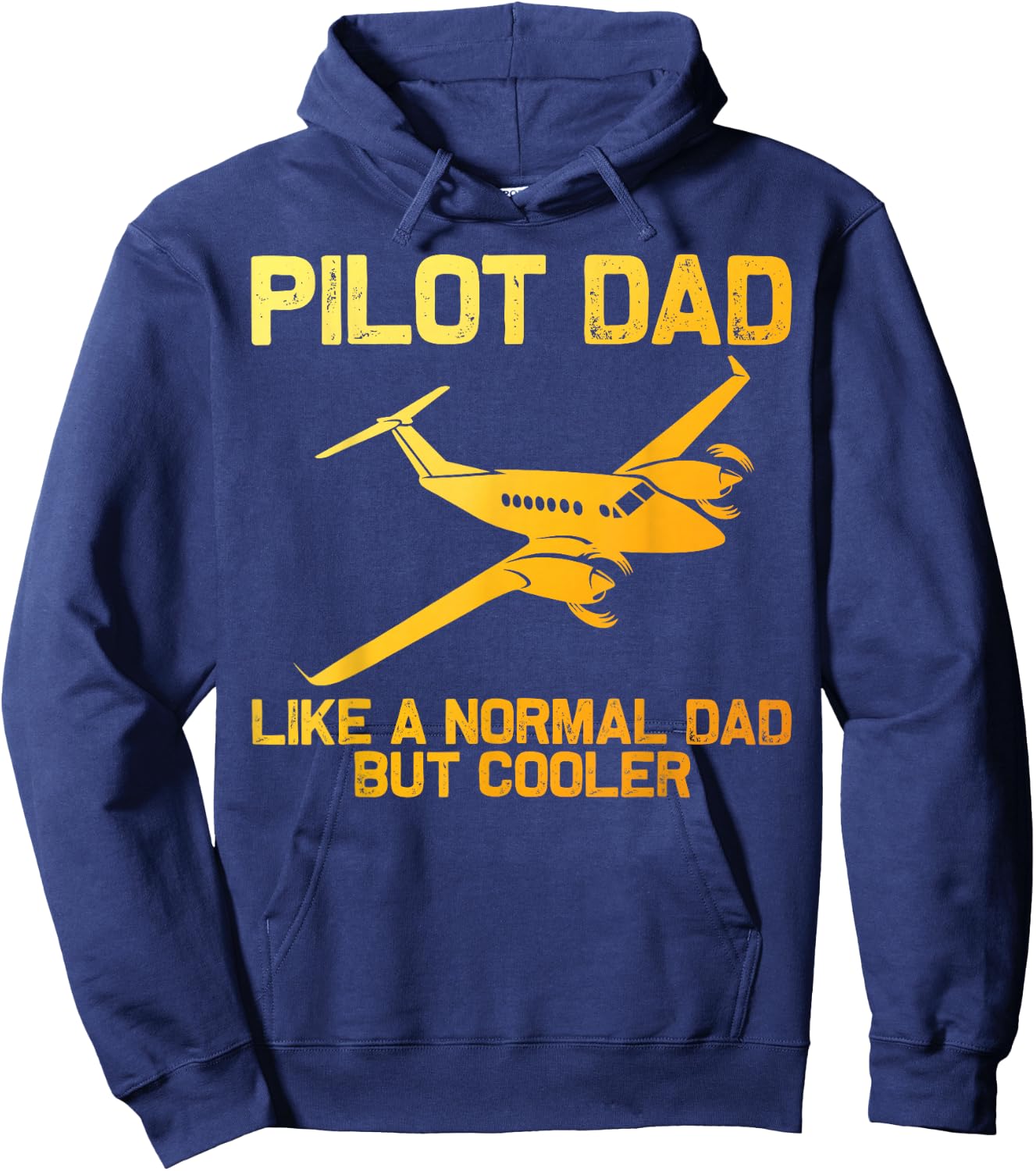 Funny Pilot Dad Art Father Aviation Airplane Pilot Hoodie - Hoodie | Navy