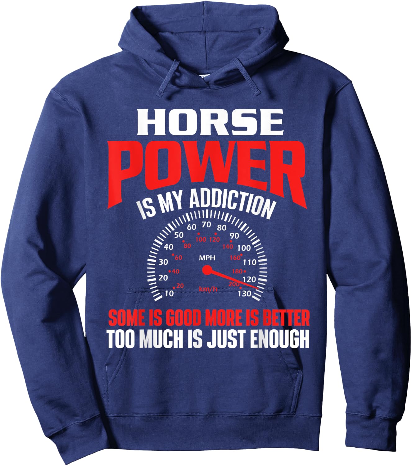 Horse Power Is My Addiction - Car Guy Auto Mechanic Hoodie - Hoodie | Navy