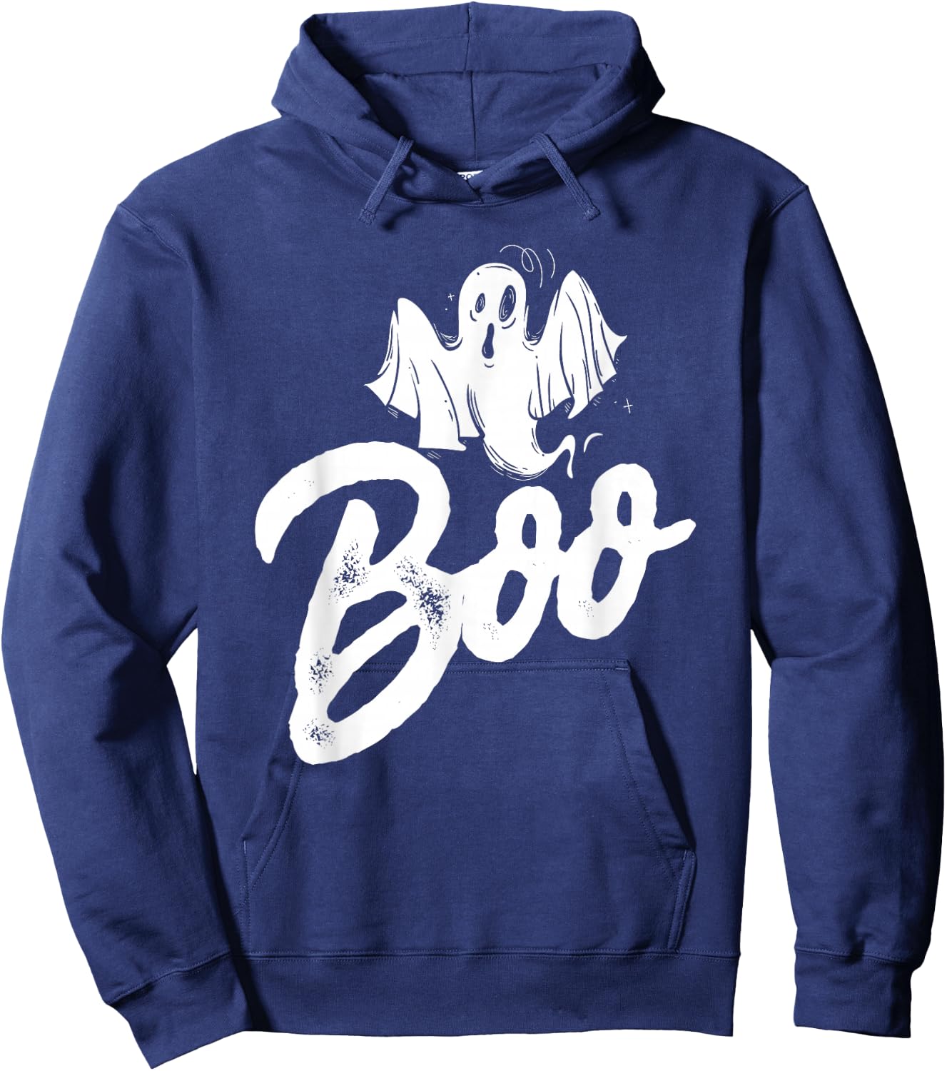 Boo Ghost Scary Cute Halloween Hoodie - Hoodie | Navy