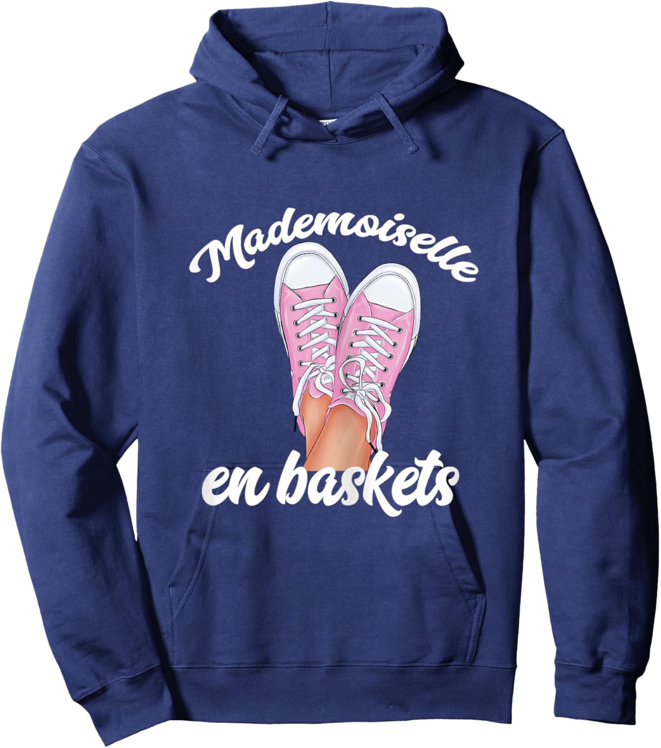 Mademoiselle Women's Humour Sneaker Ideal Gift Girl Annif , Black Hoodie - Hoodie | Navy