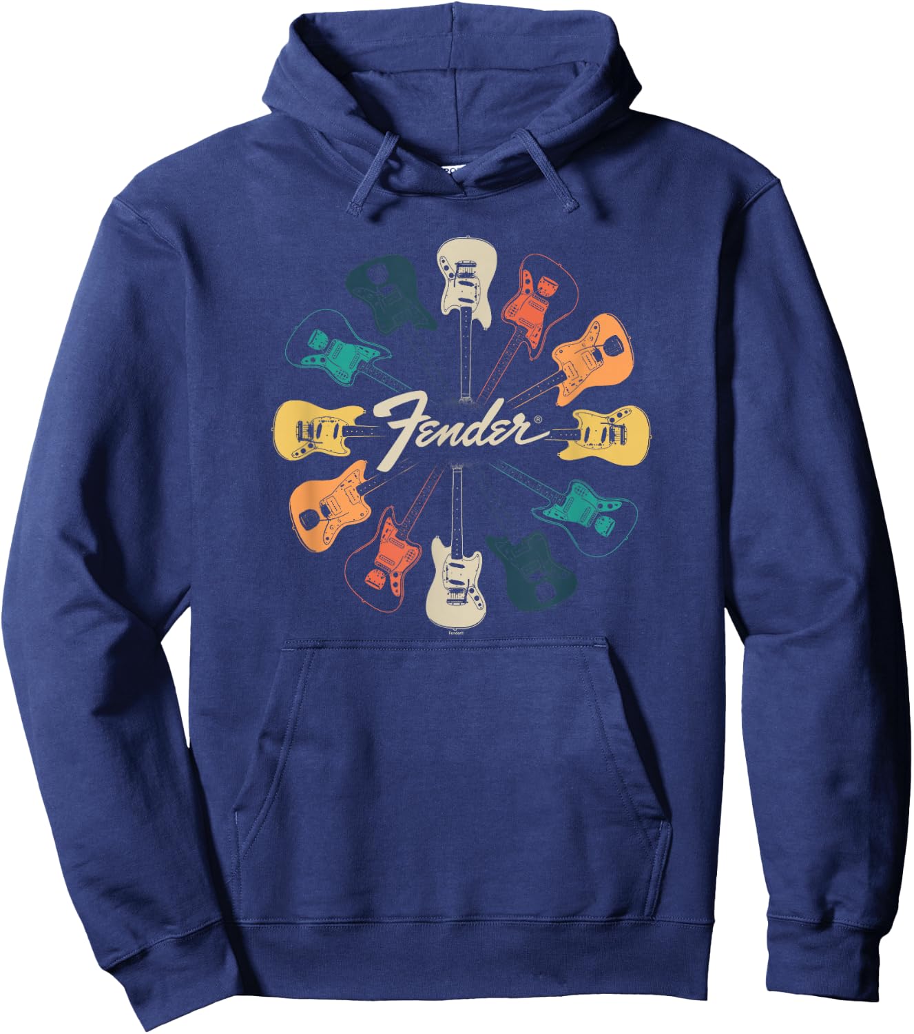 Fender Retro Guitar Kaleidoscope Hoodie - Hoodie | Navy
