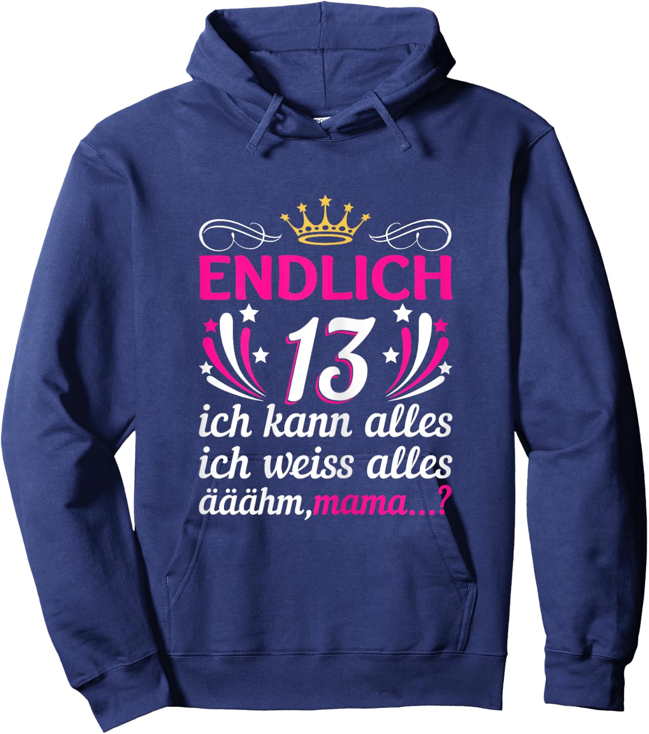 13. Geburtstag Mädchen Endlich 13 Jahre Official Teenager Hoodie - Hoodie | Navy