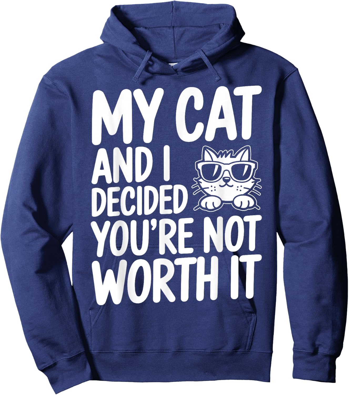 Sarcam Kitten Cat Hoodie - Hoodie | Navy