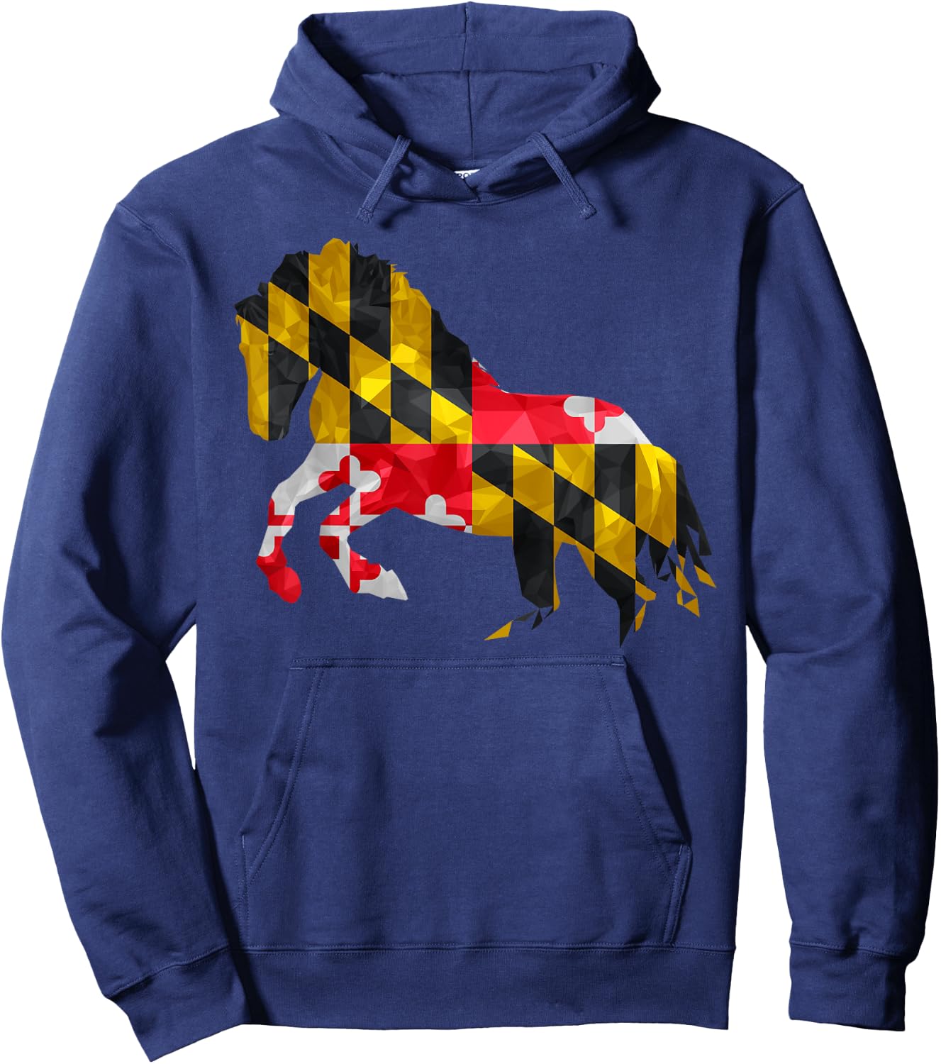 Maryland Horse Cute State Pride Flag Hoodie - Hoodie | Navy