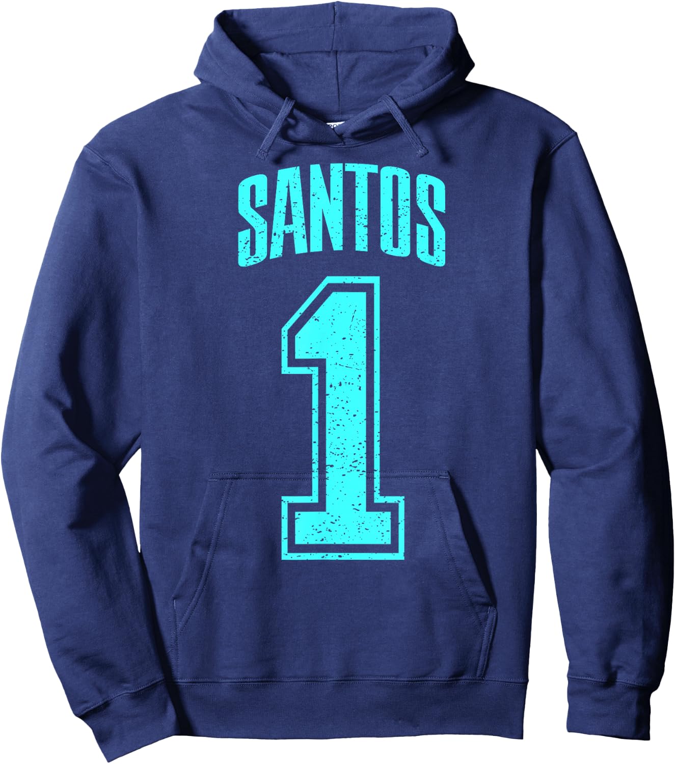 Santos Supporter Number 1 Biggest Fan , black Hoodie - Hoodie | Navy