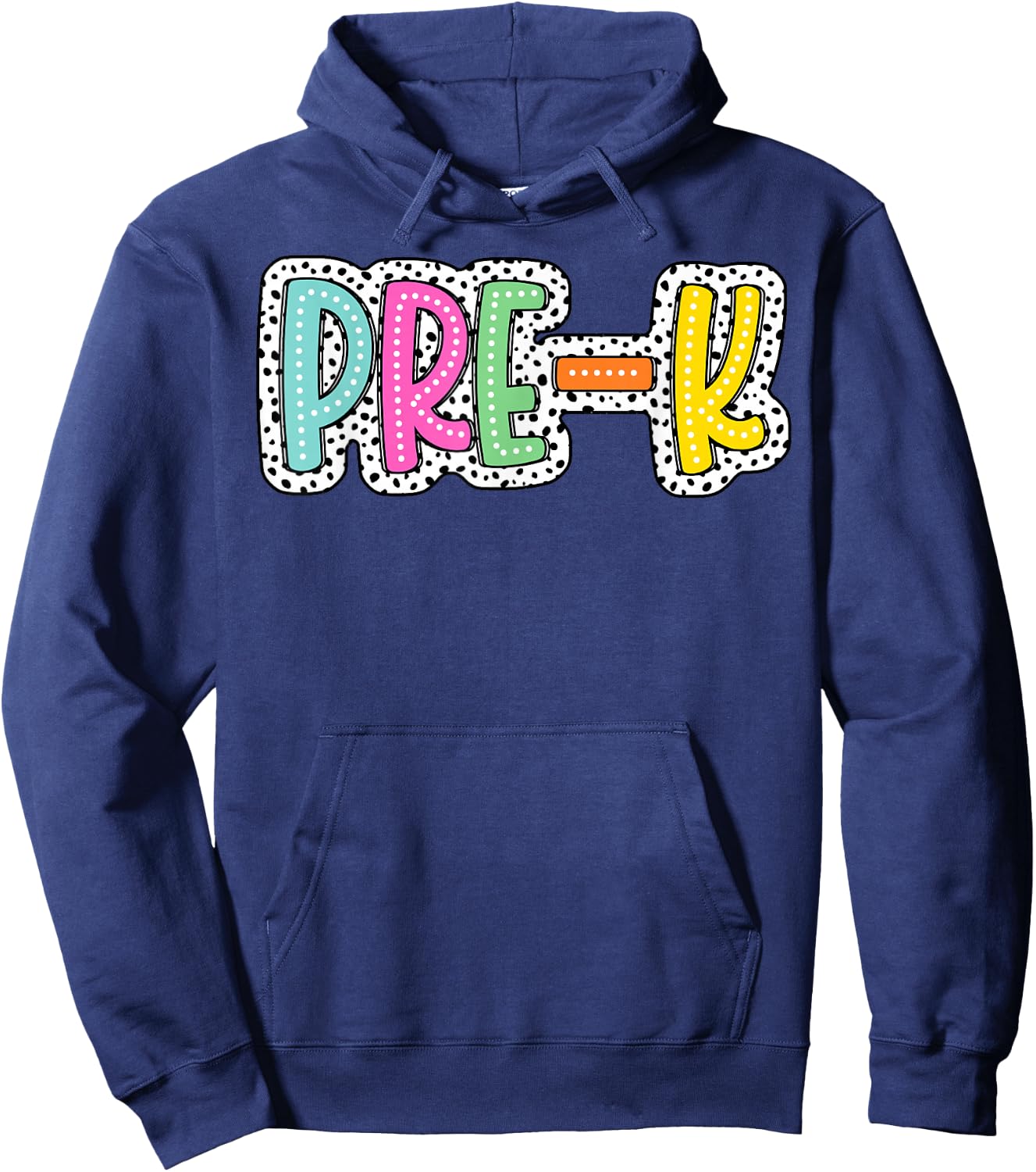 Pre-K Back To School Dalmatian Dots Teacher Student Hoodie - Hoodie | Navy