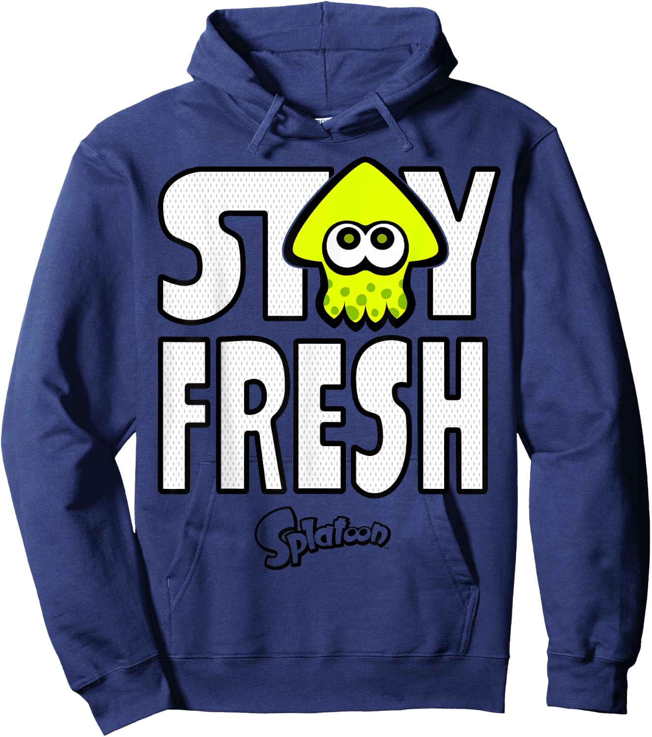 Nintendo Splatoon Neon Stay Fresh Graphic Hoodie - Hoodie | Navy