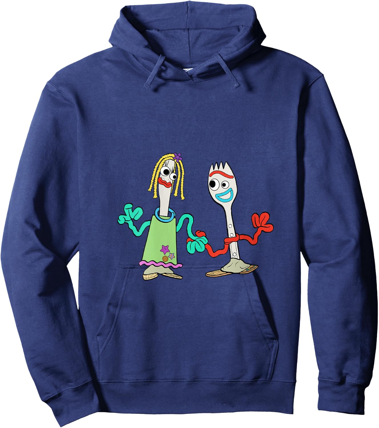 Women's Disney and Pixar's Toy Story 5 Forky Karen Beverly Big Pose V-Neck Hoodie - Hoodie | Navy