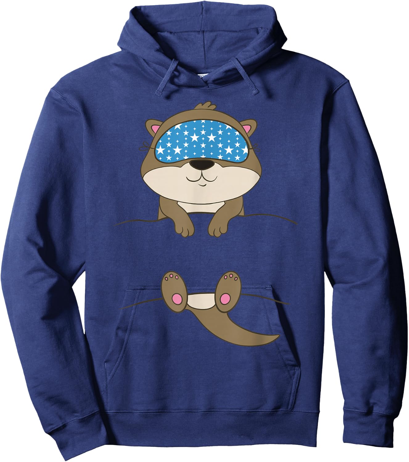 Snooring Napping Otter Shirt Official Sleeping Otter Hoodie - Hoodie | Navy