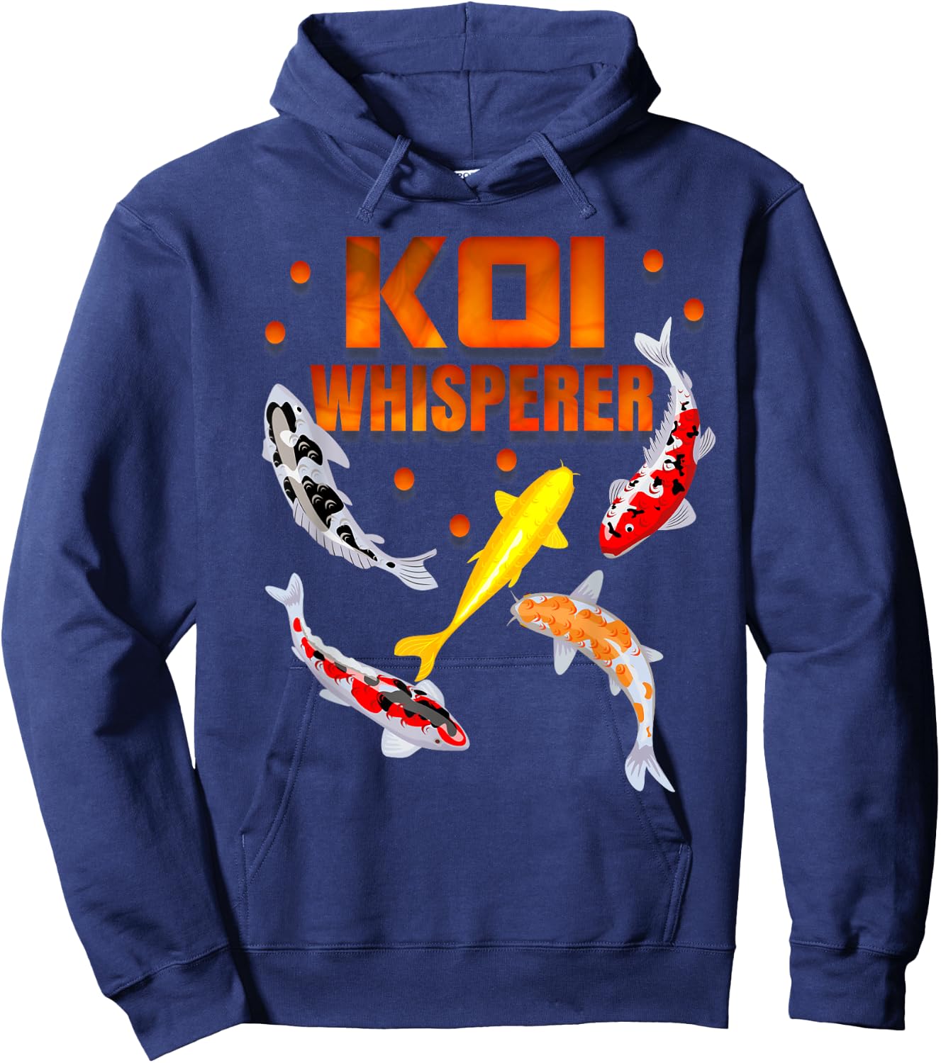 Koi Whisperer Japan Koi fish carp garden pond fish pond Hoodie - Hoodie | Navy