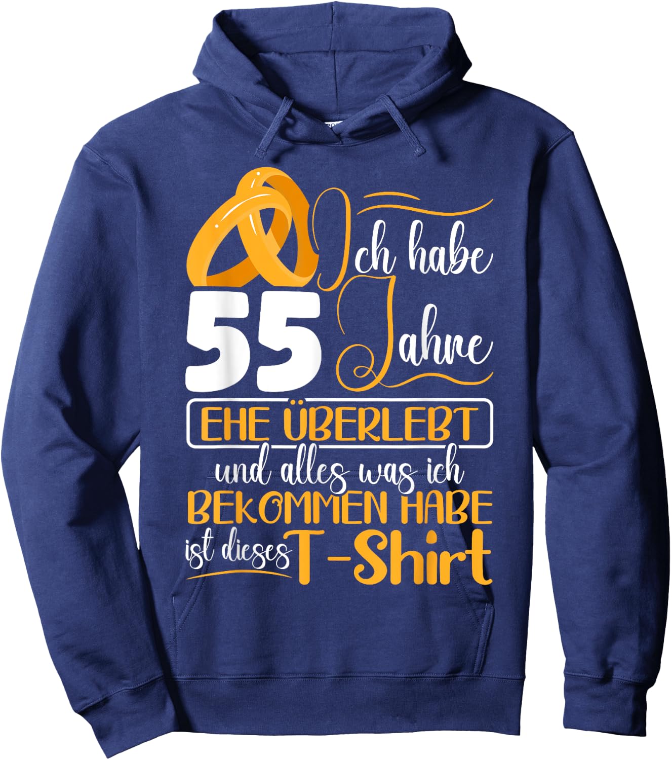 Platinhochzeit 55 Jahre Verheiratet Hochzeitstag Hoodie - Hoodie | Navy