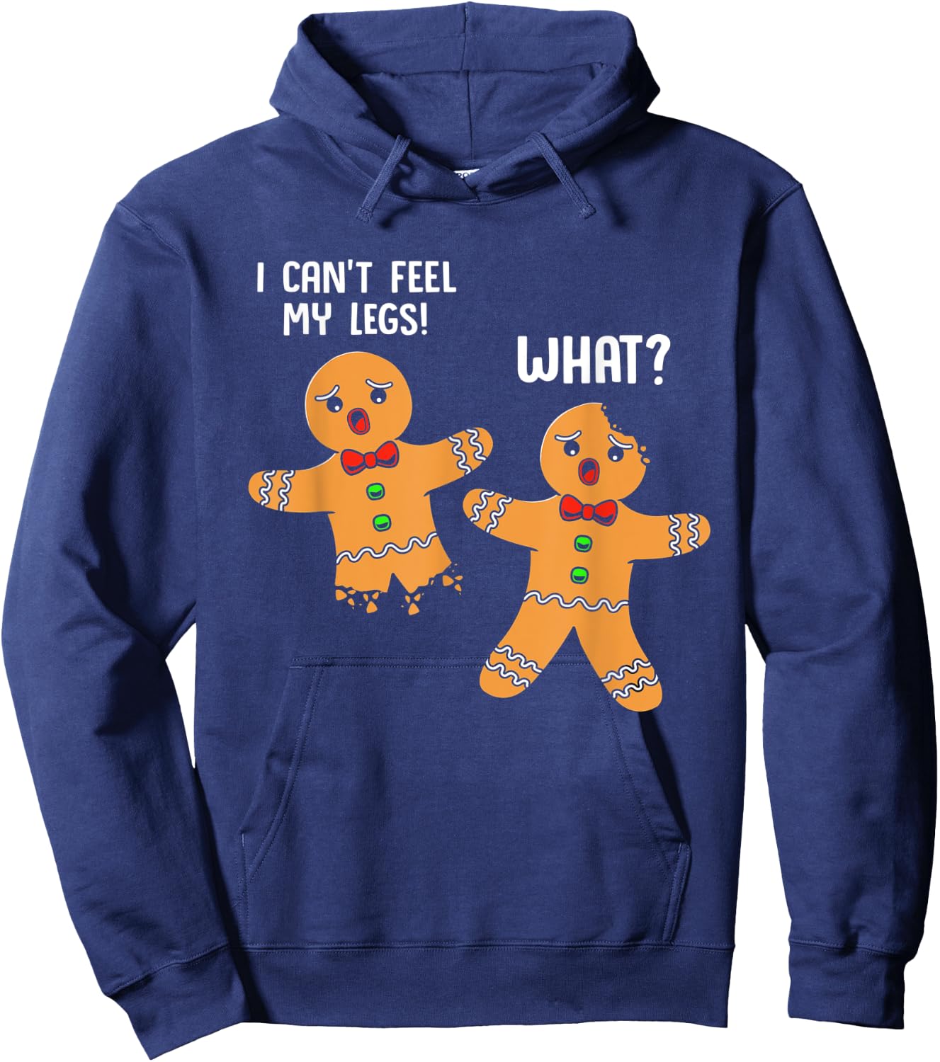 Gingerbread Humor Funny Gingerbread Man Hoodie - Hoodie | Navy