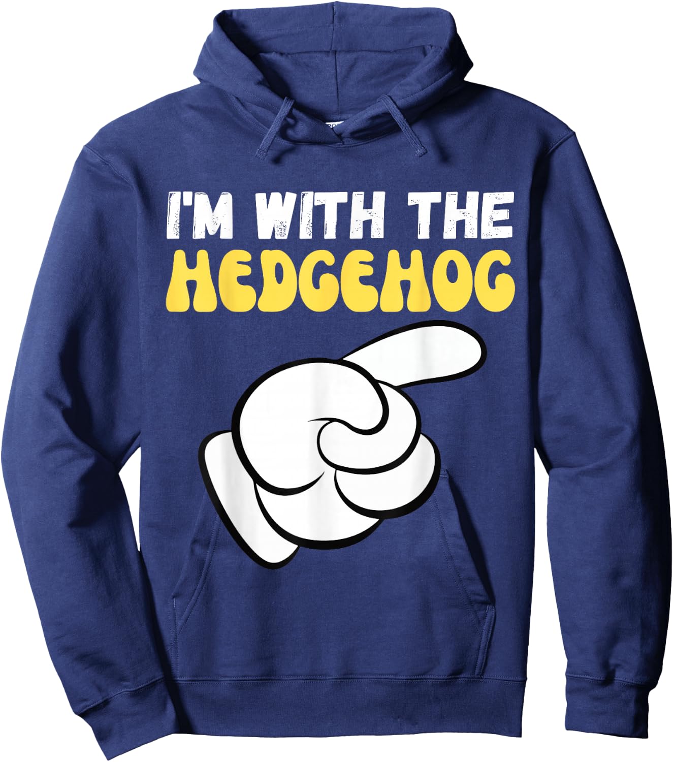 I'm with the Hedgehog Funny Design Im with the Hedgehog Hoodie - Hoodie | Navy