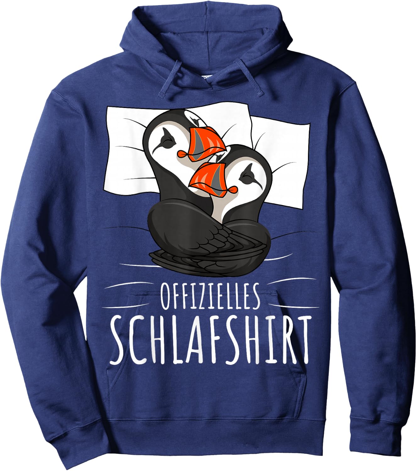 Official Sleep Shirt Puffin Puffin Puffin Hoodie - Hoodie | Navy