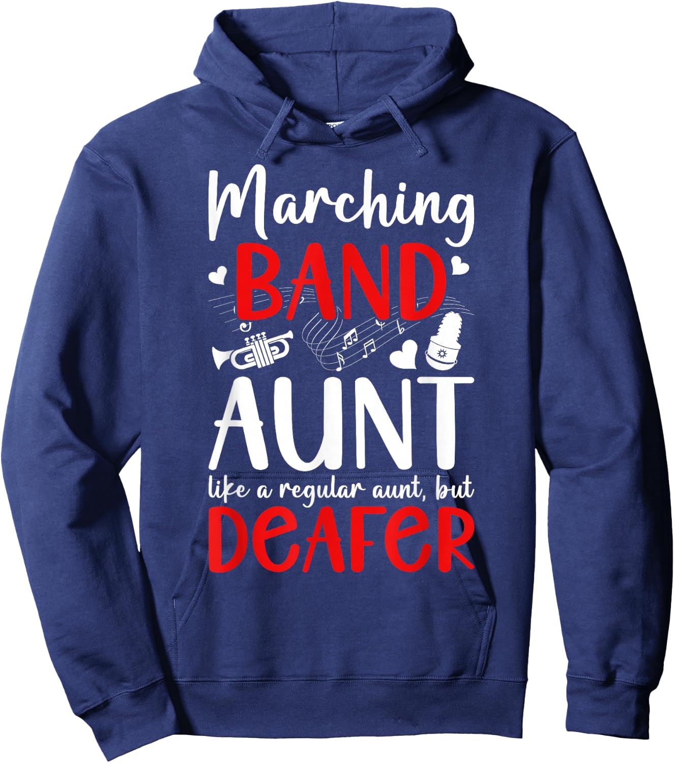 Marching Band Aunt Definition Marching Band Auntie Hoodie - Hoodie | Navy