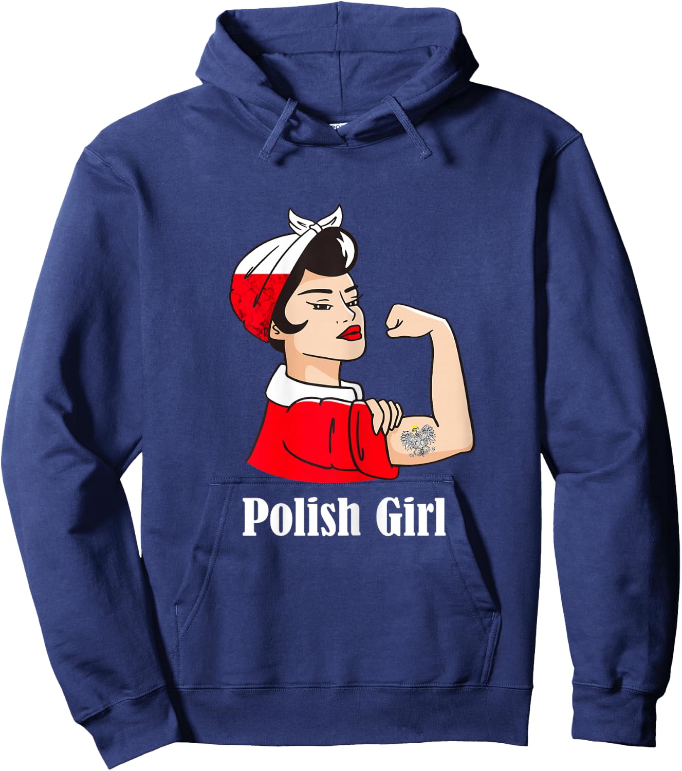 Polnisches Mädchen Polnischer Adler Polen Flagge Polen Polnische Wurzeln Hoodie - Hoodie | Navy