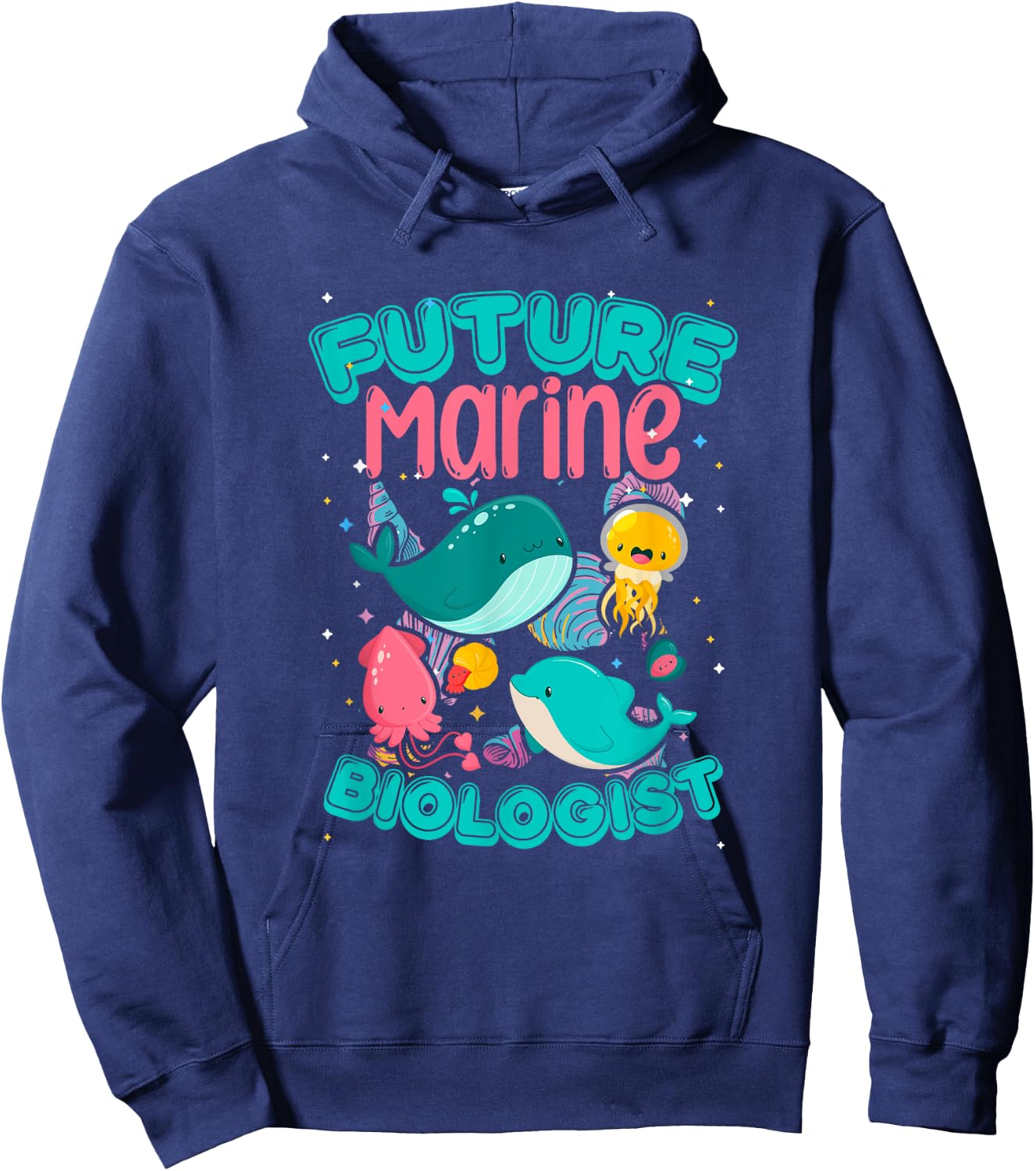 Future Marine Biologist Biology Ocean Animals Biologist Hoodie - Hoodie | Navy